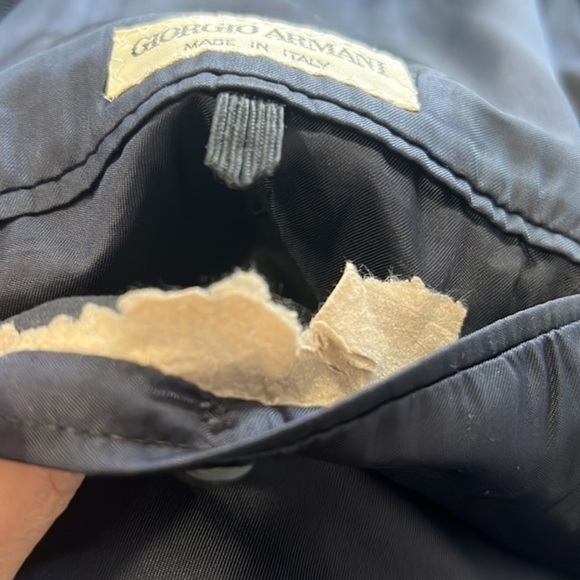 Giorgio Armani for Boyd’s Mens Pinstripe Sport Coat in Navy Sz Approx 44R - Picture 11 of 11